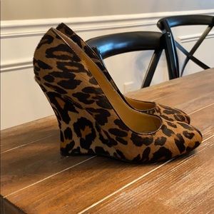 Nine West Leopard Wedges